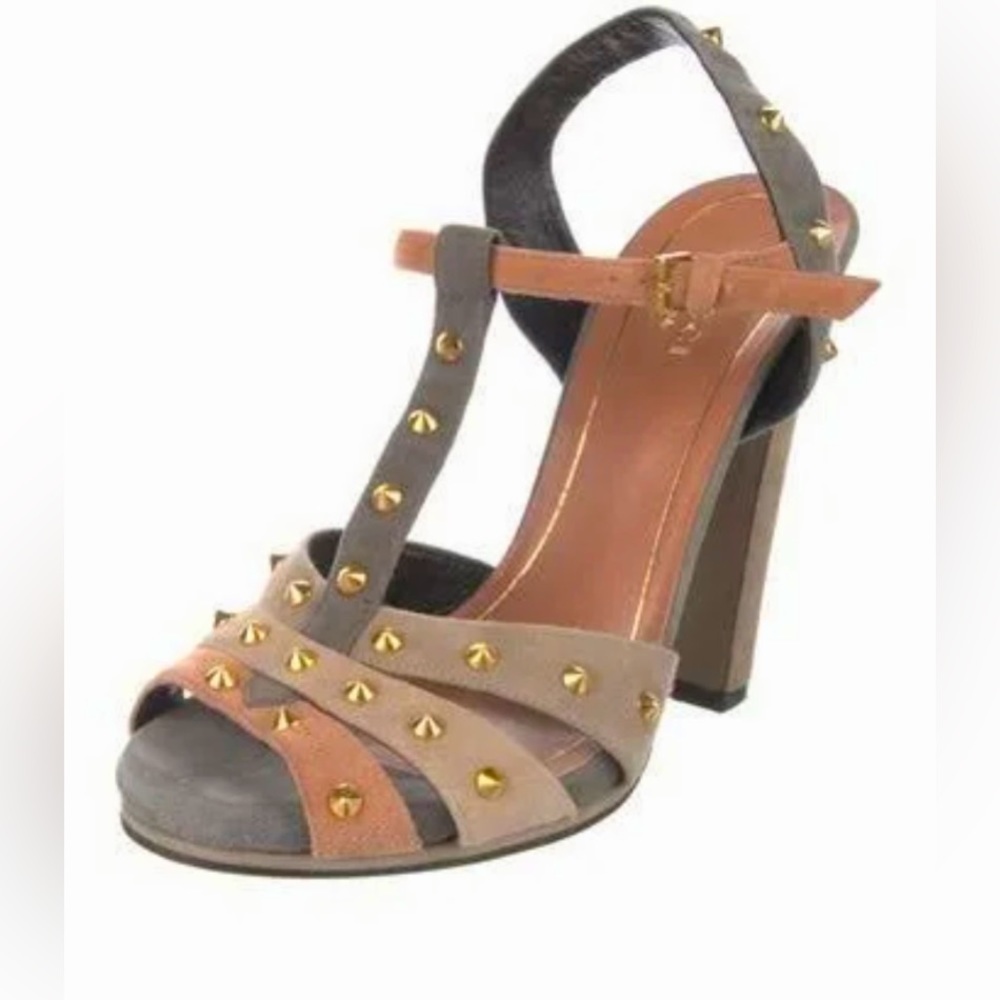 Gucci suede studded sandals